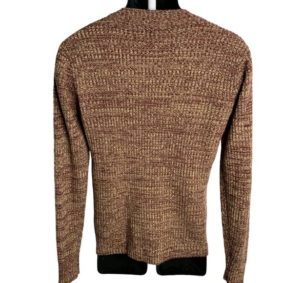 Royal Knights Black Label Handmade Knit Sweater L Maroon Red Marled Wool Blend - Picture 4 of 6